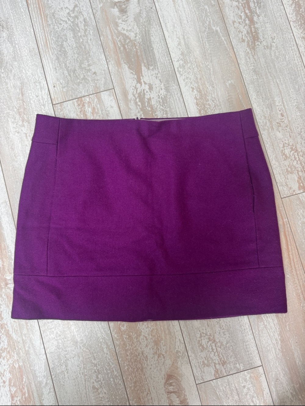 J. Crew Purple Wool Blend Mini Skirt